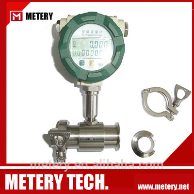 China Sanitary food grade turbine flow meter sensor MT100TB supplier