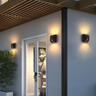 MIROLAN Wall Sconces,6W LED Aluminum Waterproof Wall Lamp,Black Square Outdoor Wall Light Up and Down 3000K Warm White