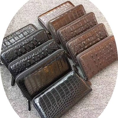 Thailand Crocodile Leather Wallet Men's Long Handbag Casual Business Clutch Bag