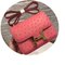 Ostrich Leather Women's Bag Leather Stewardess Bag Kangkang Fashion Tofu Small Square Bag Shoulder Messenger