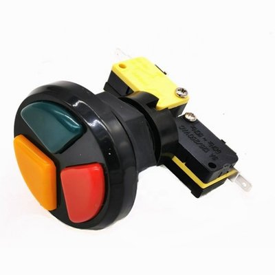 Multicade 3 in 1 triple Round push button microswitch