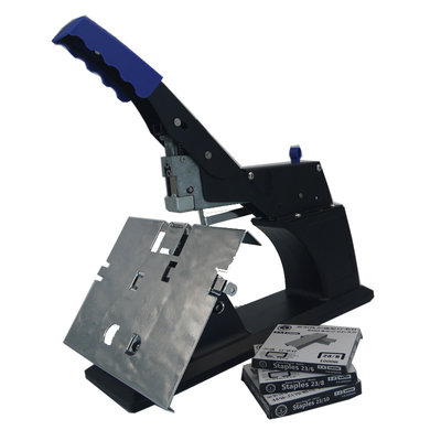 China Flat Stapler 60 Sheet Manual Saddle Stapler Black Color Clip Platform Structure supplier