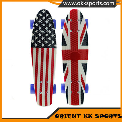 OEM Color Water Transfer Printing cruiser plastic complete skateboard With Water Transfer Printing