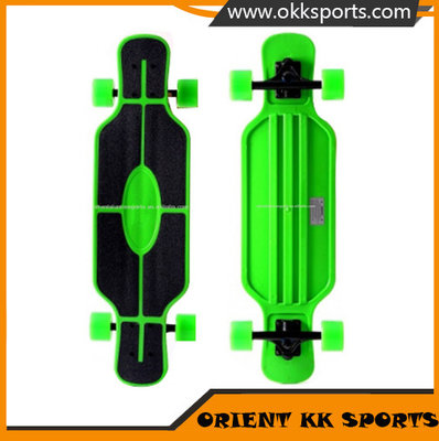 31inch Green Longboard Plastic Board With Four Wheels,Grip On Longboard