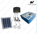 Portable Solar System with 3 LED  Lamps and Mobile Phone Charging