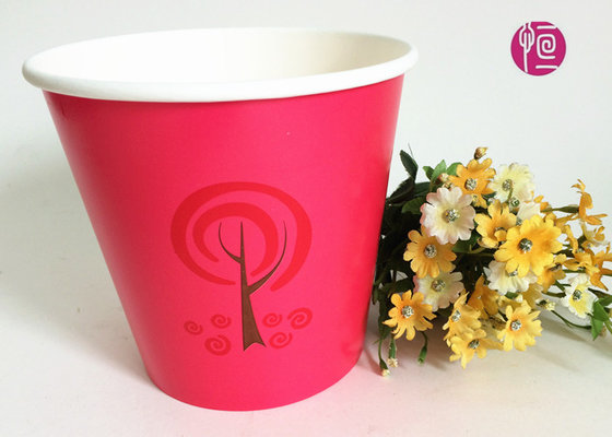 China 36oz Christmas Decorating Single Wall Paper Plant Pot   Red Color supplier