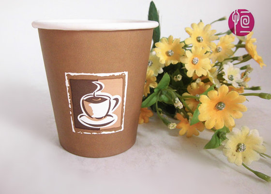 China Flexo Print 6oz Single Wall Disposable Paper Cup  Up To 8 Color Design supplier