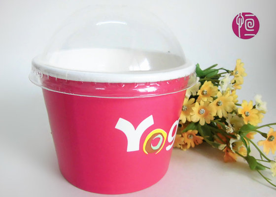 China Printing Diposable ice cream paper cups with lids for Frozen Yogurt supplier