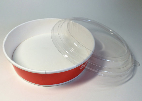 China 26oz Stacked Well Transparent Round Salad Bowl Lid In PET Plastic supplier