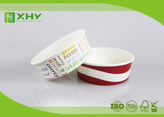 China 20oz Food Grade Top 125mm Disposable Salad Bowls With Cover / Double PE supplier