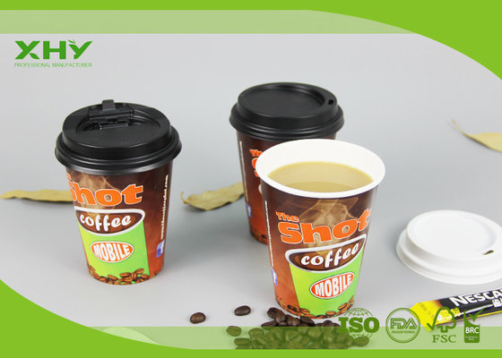 China 12oz Glossy Finished Custom Logo Printed Disposable Coffee Single Wall Paper Cups with Lids supplier