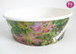 OEM / ODM Paper Salad Bowls Custom Flower Design With PET Lid supplier
