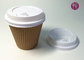 8oz / 12oz / 16oz White Color Coffee Cup Lids With A Cap / PS Material supplier