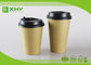 Disposable Virgin Kraft Brown Food Grade Single Wall Cups 12oz/16oz with Coffee Lids supplier