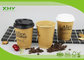 Takeaway Eco-friendly Kraft Brown Double Wall Paper Cups 12oz Heat Insulated FSC SGS supplier