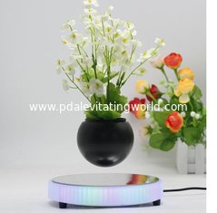 led light magnetic floating levitation bottom air bonsai planter trees flowerpot