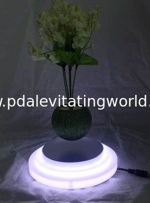 led light magnetic levitation floating air bonsai flower pot tree plant