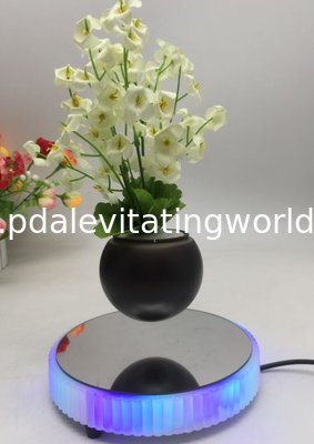 led light magnetic floating levitation bottom air bonsai planter trees flowerpot