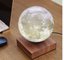 square wooden base magnetic floating levitate bottom moon bulb lamp 6inch