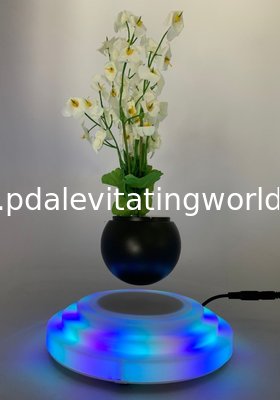 led light magnetic levitation floating air bonsai flower pot tree plant