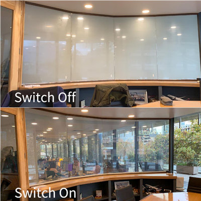 China Electric smart intelligent switchable glass PDLC film Self Adhesive Smart Glass Film supplier