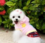 Custom Personalized Dog Clothes Hoodie / Eco-Friendly Cotton PET Apparel Pink Color