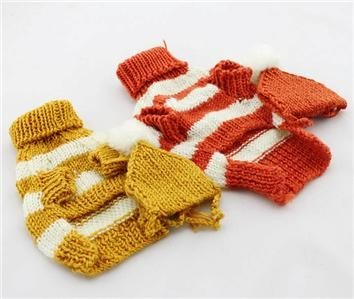 Cute doggie apparel Stripe dog sweater knitting pattern for small dog