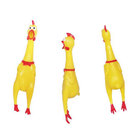Screaming Yellow Rubber Chicken Pet Dog Toys Squeak Squeaker Chew Toy Gift