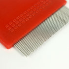 Stainless steel and plastic Flea comb in dogs and cats Short type red color