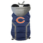Personalized Chicago Bears Dog Puffer Vest Embroidered Logo Pet Pug clothes