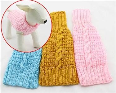 Bulldog Pet Clothes Hand Knitted Winter Dog Coats For Whippet , Spinone Italiano
