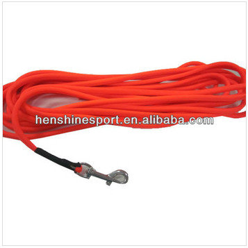 8mm diameter TPU round rope dog leash for pet walking orange color