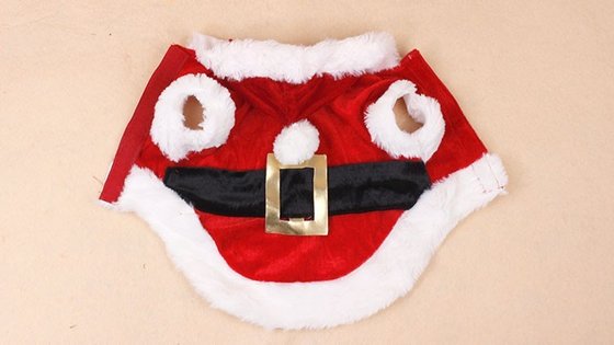 Dacron + Cotton Christmas Dog Clothes Pet Apparel Santa Dress For Shih Tzu