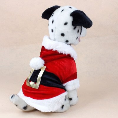 Customized Pet Dogs Cute Outfit santa Clothes with Hat for Christmas