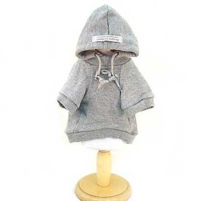 Pet Blank Custom hooded sweatshirts for dogs dachshund ,  Grey Color 100% Cotton