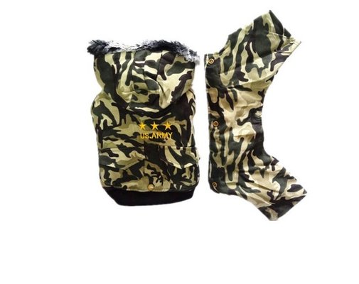 Waterproof medium camouflage dog coat puppy clothes for chihuahuas XS XX