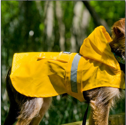 Bullmastiff Nylon Seattle Slicker Dog Raincoat Yellow color for large dogs
