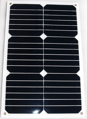 Portable Flexible Solar Panels 18W , Waterproof Solar Cell Blocking Diode Protection