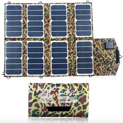 Fashional USB Solar Panel Portable Charger 52W Auto Stop Protection