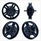 Black 12 inch 36V 250W Electric Bike Hub Motor Brushless Geared Motor supplier