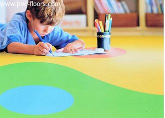 Best quality anti-skid composite laminated Pure Color Vinyl Floor for kindergarten