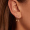 Customized Women Girl Fashion Jewelry Gold Plated Star Dangle Hoop Earrings 925 Sterling Silver Jewelry Piercing Earring supplier