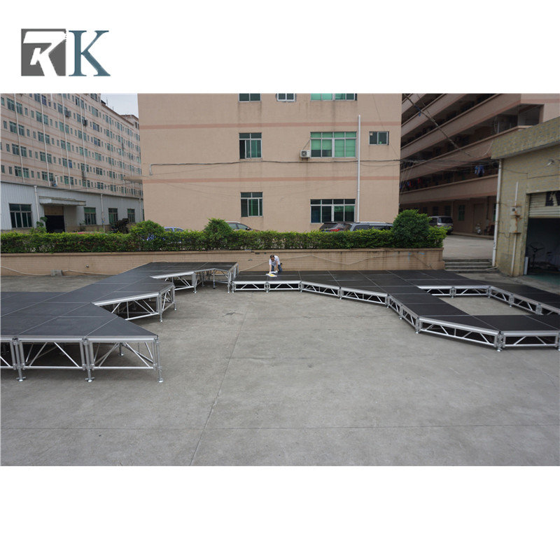 high bearing glass aluminum stage TUV for fashion show concert
