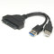 China USB 3.0 Male To SATA 22Pin Female Adapter With USB 2.0 Power Supply Cable For 2.5 inch Har exporter