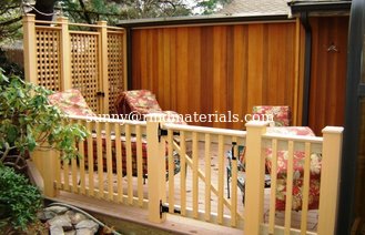 China Composite Decking and Railing system with privacy wall and door  600*420 supplier