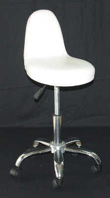 China Chrome Salon Rolling Chair , Comfortable White Office Chair 360 Degree Swivel supplier