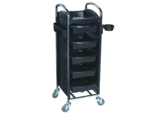 China Hair Cutting Salon Rolling Cart With Sliding Drawer , Salon Storage Cart supplier