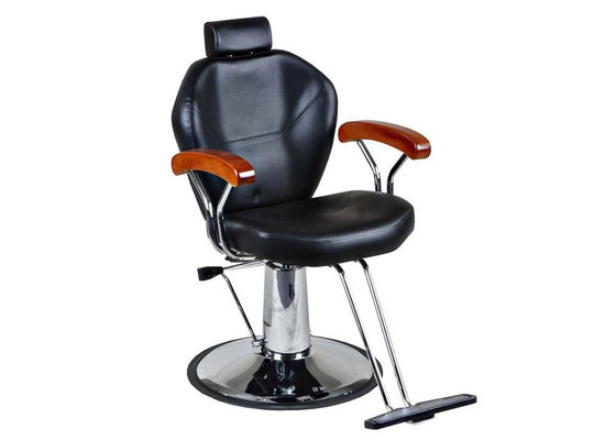 WT-3202 Professional Hair Styling Chair Black PU Chrome  Armrest with Wood supplier