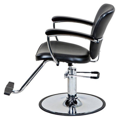 Round / Square Base Salon Hair Styling Chairs With Chrome Steel Foot Plate supplier