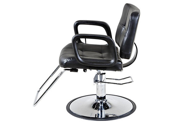 Shinning Chrome Salon Hydraulic Chair Reclining Backrest With U- Shaped Footrest supplier